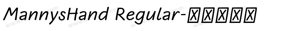 MannysHand Regular字体转换